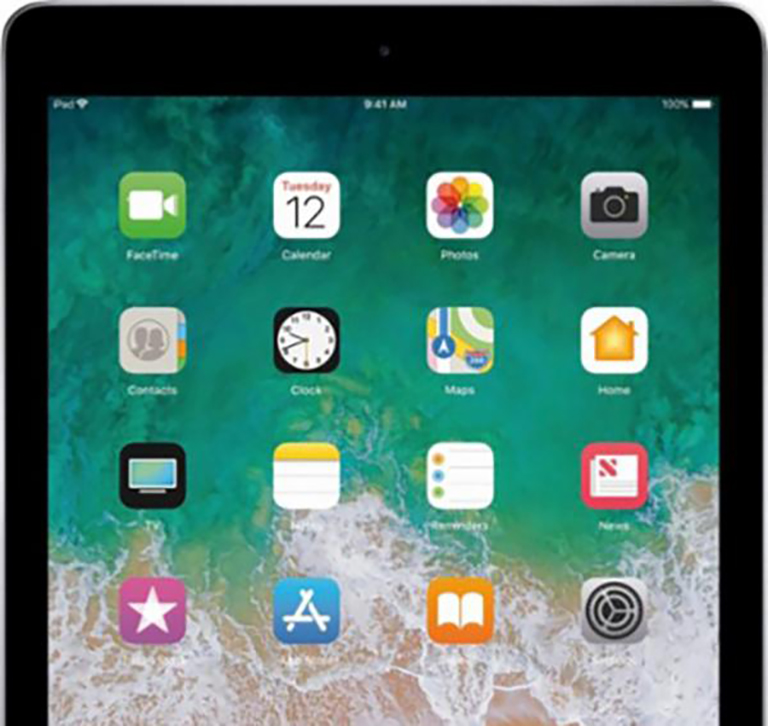 iPad iOS tablet screen
